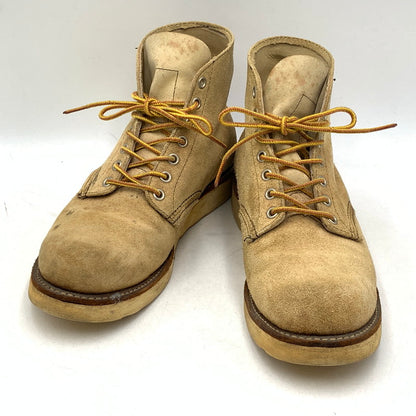 【中古品】【メンズ/レディース】 RED WING 8167 レッドウィング 08年製 USA製 00S 6-INCH CLASSIC ROUND クラシック ラウンド ブーツ シューズ 靴 164-260707-ya-03-izu サイズ：USA8D カラー：ベージュ 万代Net店