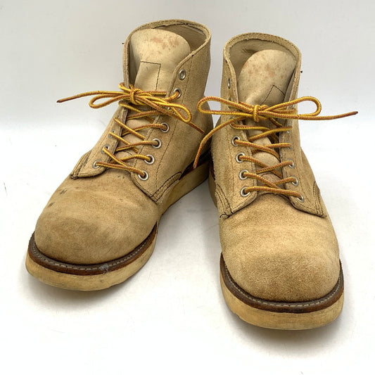 【中古品】【メンズ/レディース】 RED WING 8167 レッドウィング 08年製 USA製 00S 6-INCH CLASSIC ROUND クラシック ラウンド ブーツ シューズ 靴 164-260707-ya-03-izu サイズ：USA8D カラー：ベージュ 万代Net店
