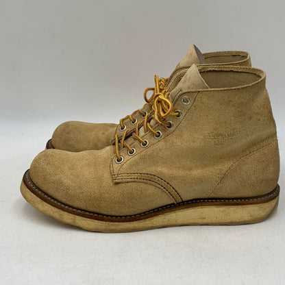 【中古品】【メンズ/レディース】 RED WING 8167 レッドウィング 08年製 USA製 00S 6-INCH CLASSIC ROUND クラシック ラウンド ブーツ シューズ 靴 164-260707-ya-03-izu サイズ：USA8D カラー：ベージュ 万代Net店