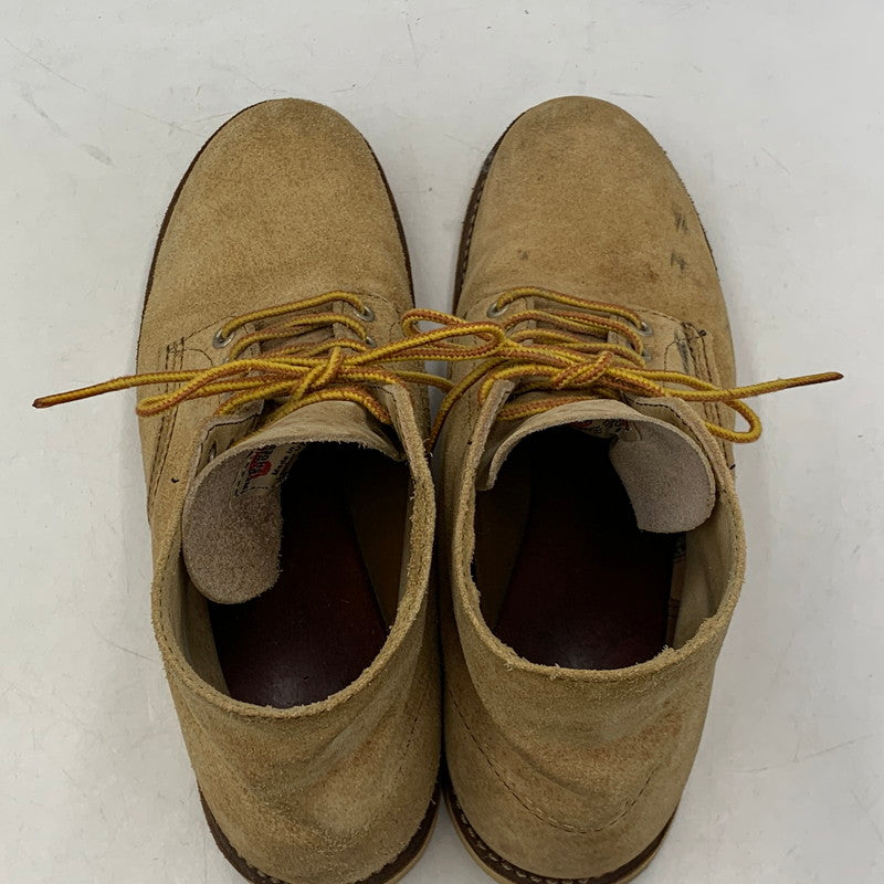 【中古品】【メンズ/レディース】 RED WING 8167 レッドウィング 08年製 USA製 00S 6-INCH CLASSIC ROUND クラシック ラウンド ブーツ シューズ 靴 164-260707-ya-03-izu サイズ：USA8D カラー：ベージュ 万代Net店