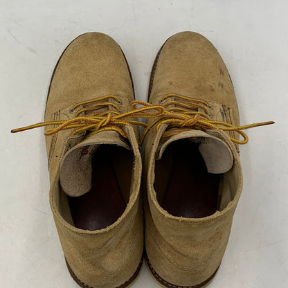 【中古品】【メンズ/レディース】 RED WING 8167 レッドウィング 08年製 USA製 00S 6-INCH CLASSIC ROUND クラシック ラウンド ブーツ シューズ 靴 164-260707-ya-03-izu サイズ：USA8D カラー：ベージュ 万代Net店