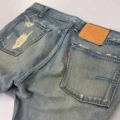 【中古品】【メンズ】 LEVI'S VINTAGE CLOTHING リーバイスビンテージクロージング 刻印J22 1966年復刻モデル 日本製 BIG-E 2005年製 00S 501 DENIMPANTS デニムパンツ 157-260708-yn-05-izu サイズ：31 カラー：ライトインディゴ 万代Net店
