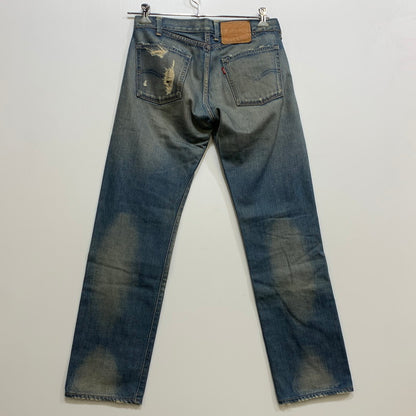 【中古品】【メンズ】 LEVI'S VINTAGE CLOTHING リーバイスビンテージクロージング 刻印J22 1966年復刻モデル 日本製 BIG-E 2005年製 00S 501 DENIMPANTS デニムパンツ 157-260708-yn-05-izu サイズ：31 カラー：ライトインディゴ 万代Net店