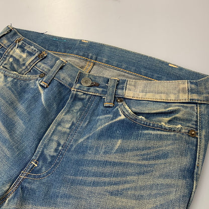 【中古品】【メンズ】 LEVI'S VINTAGE CLOTHING リーバイスビンテージクロージング 刻印J22 1966年復刻モデル 日本製 BIG-E 2005年製 00S 501 DENIMPANTS デニムパンツ 157-260708-yn-05-izu サイズ：31 カラー：ライトインディゴ 万代Net店