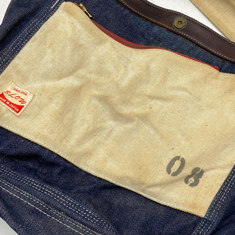 【現状渡し品】【メンズ/レディース】 SLOW スロウ 08 DENIM SHOULDER BAG デニム ショルダー バッグ カバン 188-260713-kh-10-izu カラー：マルチ 万代Net店
