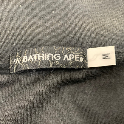 【中古品】【メンズ】 A BATHING APE アベイシングエイプ ジャガードシャドーカモパイル地 ポロシャツ 半袖 142-260708-yn-12-izu サイズ：M カラー：ブラック 万代Net店