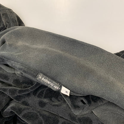 【中古品】【メンズ】 A BATHING APE アベイシングエイプ ジャガードシャドーカモパイル地 ポロシャツ 半袖 142-260708-yn-12-izu サイズ：M カラー：ブラック 万代Net店