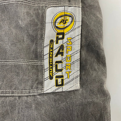 【中古品】【メンズ】 PACO SPORT パコスポーツ 90S BAGGY DENIM PANTS バギー デニム パンツ ズボン ボトムス 157-260714-ya-13-izu サイズ：38×33 カラー：グレー 万代Net店