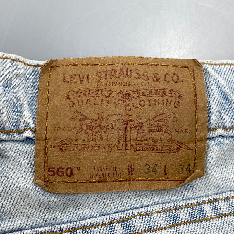 【中古品】【メンズ】 LEVI'S リーバイス 560-4834 刻印511 USA製 1997年製 90S 560 LOOSE FIT TAPERED LEG DENIM PANTS デニム パンツ ボトムス 157-260712-yn-06-izu サイズ：34×34 カラー：ライトインディゴ 万代Net店
