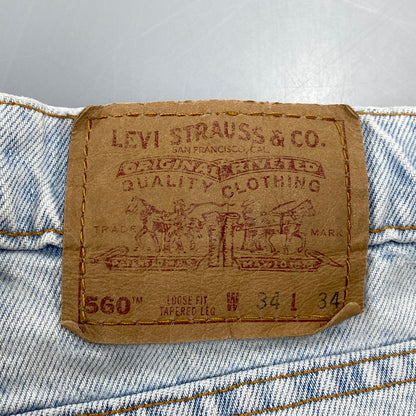 【中古品】【メンズ】 LEVI'S リーバイス 560-4834 刻印511 USA製 1997年製 90S 560 LOOSE FIT TAPERED LEG DENIM PANTS デニム パンツ ボトムス 157-260712-yn-06-izu サイズ：34×34 カラー：ライトインディゴ 万代Net店