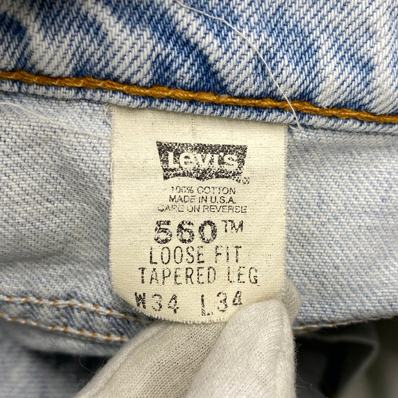【中古品】【メンズ】 LEVI'S リーバイス 560-4834 刻印511 USA製 1997年製 90S 560 LOOSE FIT TAPERED LEG DENIM PANTS デニム パンツ ボトムス 157-260712-yn-06-izu サイズ：34×34 カラー：ライトインディゴ 万代Net店