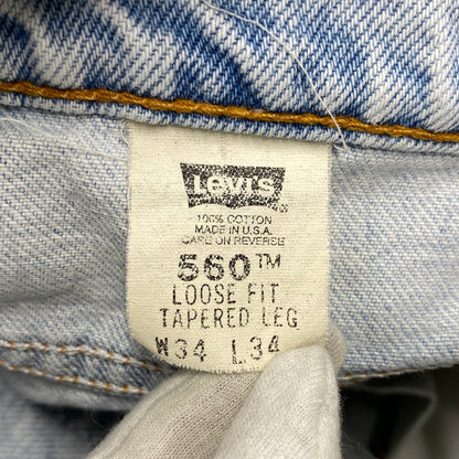 【中古品】【メンズ】 LEVI'S リーバイス 560-4834 刻印511 USA製 1997年製 90S 560 LOOSE FIT TAPERED LEG DENIM PANTS デニム パンツ ボトムス 157-260712-yn-06-izu サイズ：34×34 カラー：ライトインディゴ 万代Net店