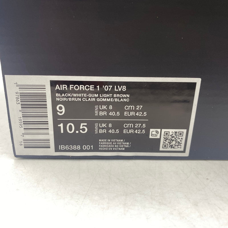 【中古品】【メンズ】 NIKE ナイキ AIR FORCE 1 '07 LV8 IB6388-001 エアフォース 1 '07 LV8 スニーカー シューズ 靴 160-260708-as-02-izu サイズ：27cm カラー：BLACK/WHITE-GUM LIGHT BROWN 万代Net店