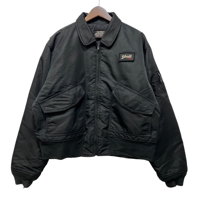 【中古品】【メンズ】 schott ショット CWU-R FLIGHT JACKET フライトジャケット 145-260708-as-07-izu サイズ：M カラー：ブラック 万代Net店