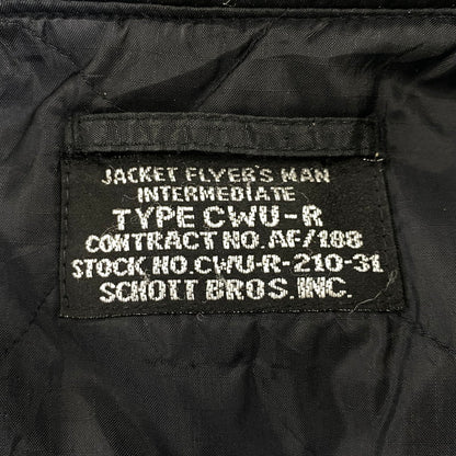 【中古品】【メンズ】 schott ショット CWU-R FLIGHT JACKET フライトジャケット 145-260708-as-07-izu サイズ：M カラー：ブラック 万代Net店