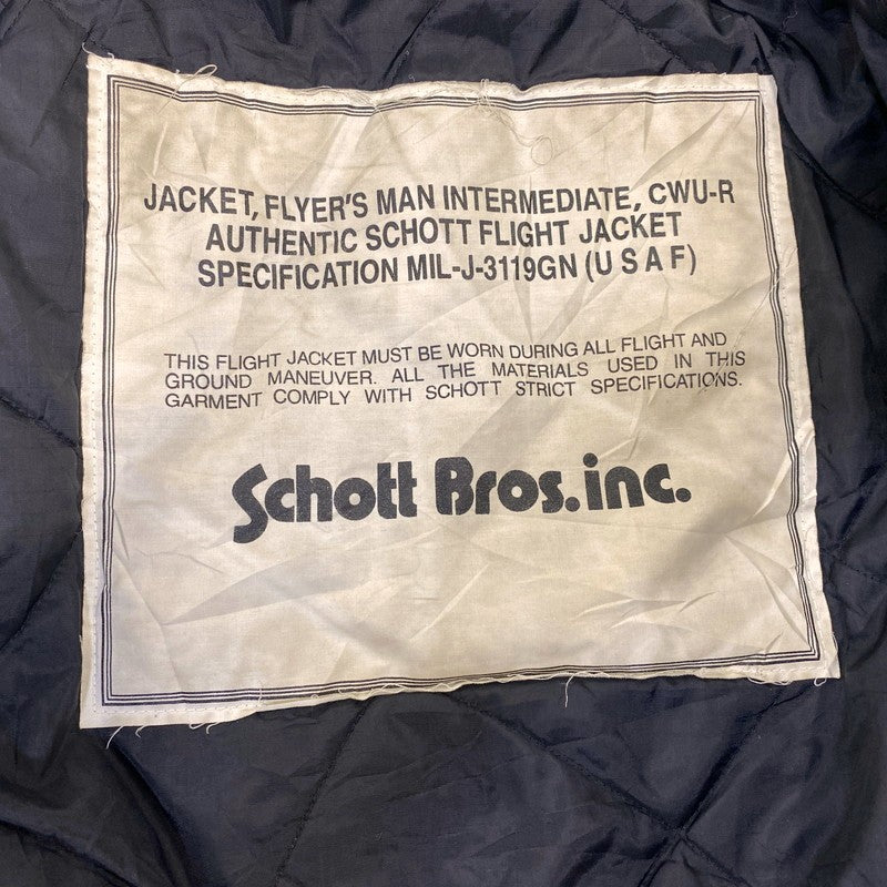 【中古品】【メンズ】 schott ショット CWU-R FLIGHT JACKET フライトジャケット 145-260708-as-07-izu サイズ：M カラー：ブラック 万代Net店