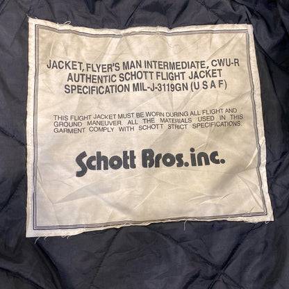 【中古品】【メンズ】 schott ショット CWU-R FLIGHT JACKET フライトジャケット 145-260708-as-07-izu サイズ：M カラー：ブラック 万代Net店