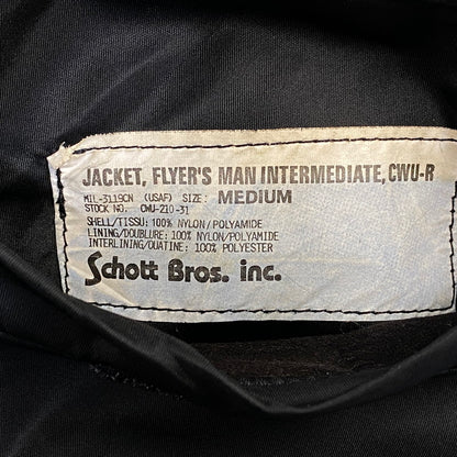 【中古品】【メンズ】 schott ショット CWU-R FLIGHT JACKET フライトジャケット 145-260708-as-07-izu サイズ：M カラー：ブラック 万代Net店