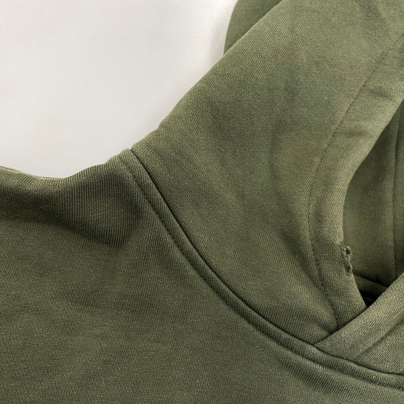 【中古品】【メンズ】 NIKE ナイキ × BILLIE EILISH ビリー アイリッシュ FLEECE PARKA DQ7751-355 フリース パーカー 142-260713-as-22-izu サイズ：S カラー：ダークグリーン 万代Net店