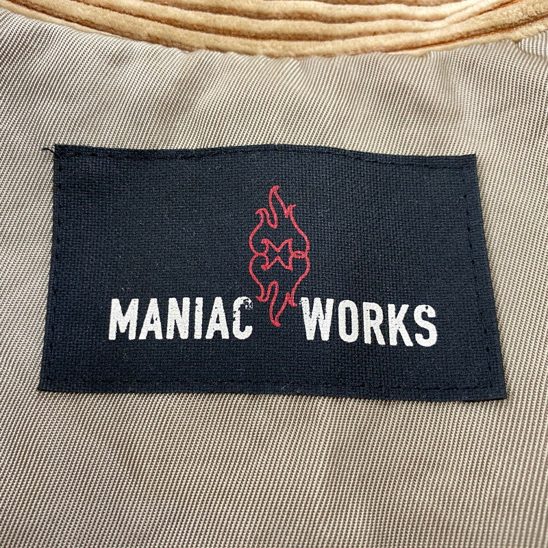 【中古品】【メンズ】 MANIAC WORKS マニアックワークス CORDUROY JACKET コーデュロイジャケット 146-260713-as-19-izu サイズ：F カラー：ベージュ 万代Net店