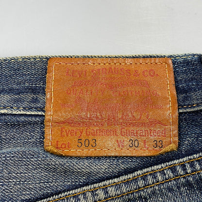 【現状渡し品】【メンズ】 Levi's リーバイス 503 DENIM PANTS デニムパンツ 刻印3269 ジーンズ 157-260713-as-23-izu サイズ：30×33 カラー：インディゴ 万代Net店