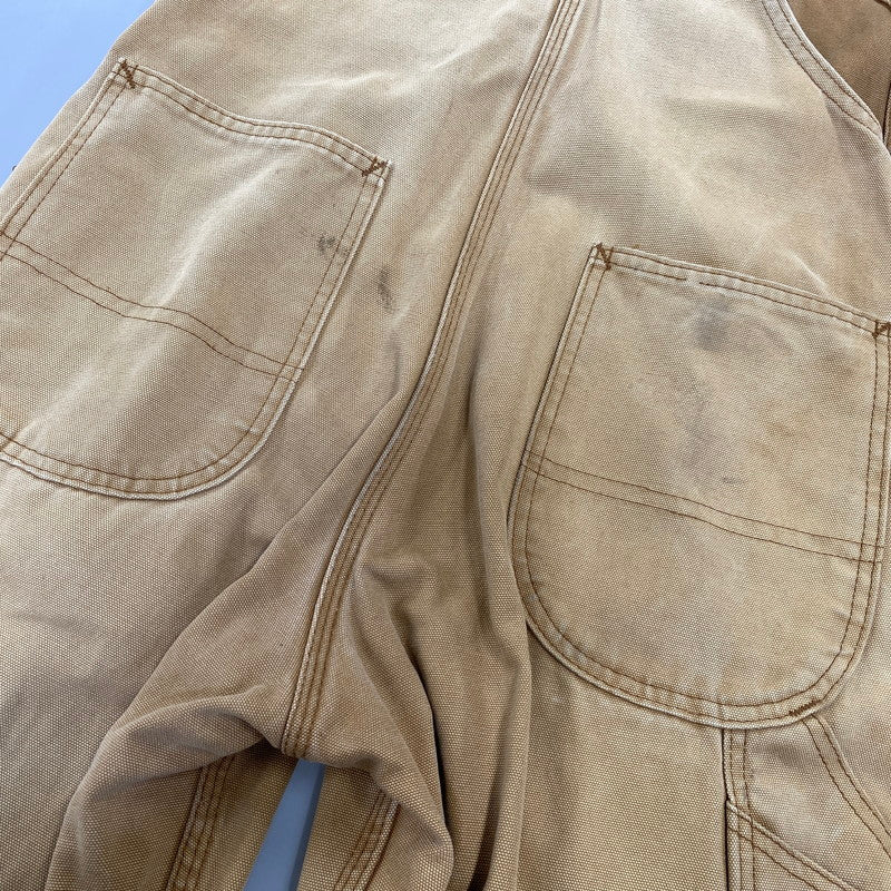 【現状渡し品】【メンズ】 Dickies ディッキーズ DUCK BIB OVERALLS DB100RBD ダックビブオーバーオール メキシコ製 146-260713-as-21-izu サイズ：30×32 カラー：ベージュ 万代Net店