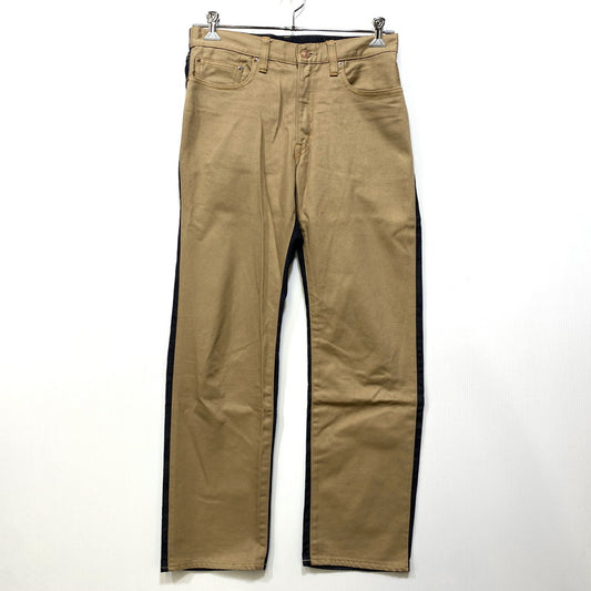 【中古品】【メンズ】 KOJIMA GENES OVER ALLS 児島ジーンズ DENIM PANTS デニムパンツ 切替 ジーンズ 156-260713-as-18-izu サイズ：32 カラー：インディゴ×ブラウン系 万代Net店