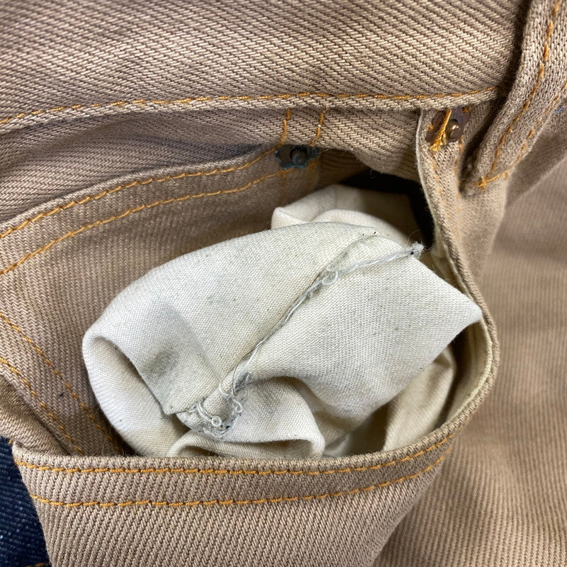 【中古品】【メンズ】 KOJIMA GENES OVER ALLS 児島ジーンズ DENIM PANTS デニムパンツ 切替 ジーンズ 156-260713-as-18-izu サイズ：32 カラー：インディゴ×ブラウン系 万代Net店