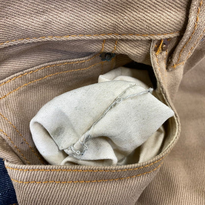 【中古品】【メンズ】 KOJIMA GENES OVER ALLS 児島ジーンズ DENIM PANTS デニムパンツ 切替 ジーンズ 156-260713-as-18-izu サイズ：32 カラー：インディゴ×ブラウン系 万代Net店