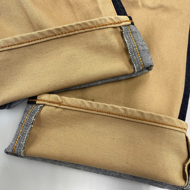【中古品】【メンズ】 KOJIMA GENES OVER ALLS 児島ジーンズ DENIM PANTS デニムパンツ 切替 ジーンズ 156-260713-as-18-izu サイズ：32 カラー：インディゴ×ブラウン系 万代Net店