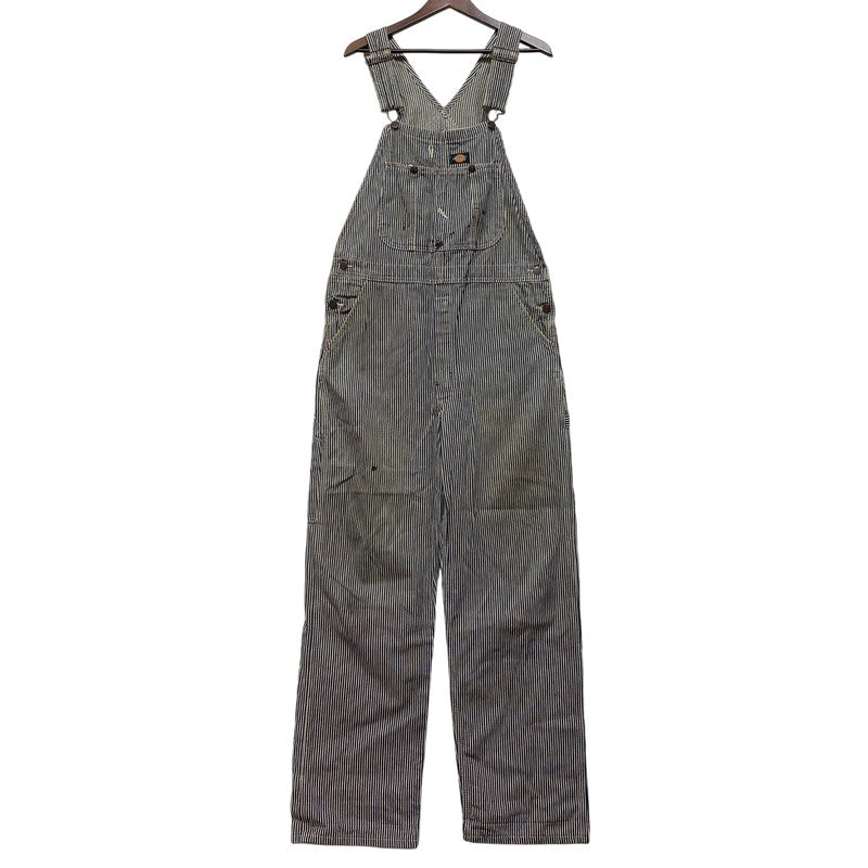 【現状渡し品】【メンズ】 Dickies ディッキーズ HICKORY STRIPE DENIM OVERALLS ヒッコリーストライプ デニム オーバーオール 146-260713-as-17-izu カラー：インディゴ×ホワイト 万代Net店