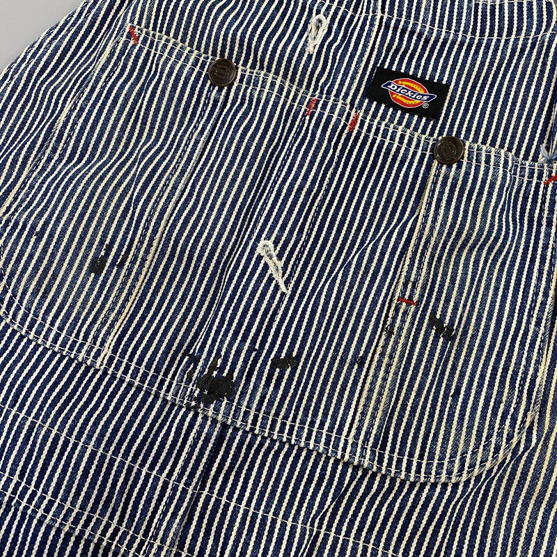 【現状渡し品】【メンズ】 Dickies ディッキーズ HICKORY STRIPE DENIM OVERALLS ヒッコリーストライプ デニム オーバーオール 146-260713-as-17-izu カラー：インディゴ×ホワイト 万代Net店