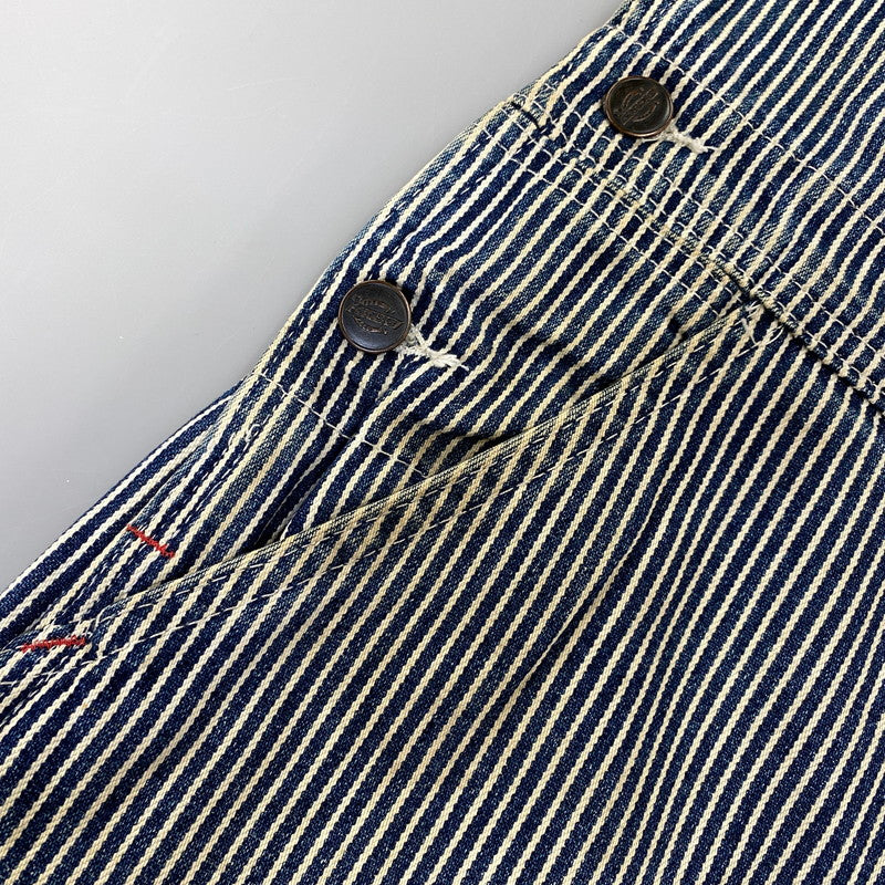 【現状渡し品】【メンズ】 Dickies ディッキーズ HICKORY STRIPE DENIM OVERALLS ヒッコリーストライプ デニム オーバーオール 146-260713-as-17-izu カラー：インディゴ×ホワイト 万代Net店