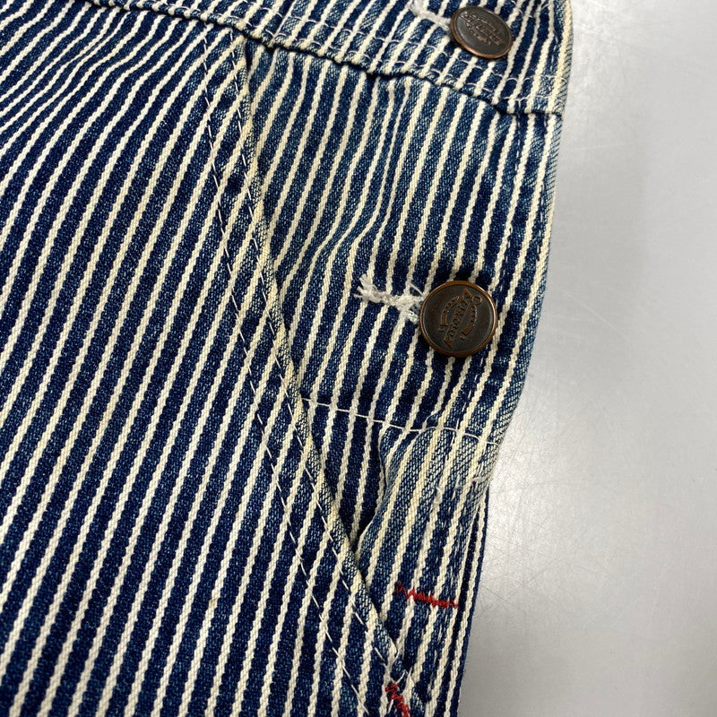 【現状渡し品】【メンズ】 Dickies ディッキーズ HICKORY STRIPE DENIM OVERALLS ヒッコリーストライプ デニム オーバーオール 146-260713-as-17-izu カラー：インディゴ×ホワイト 万代Net店
