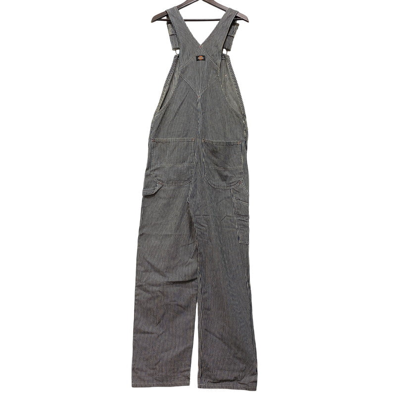 【現状渡し品】【メンズ】 Dickies ディッキーズ HICKORY STRIPE DENIM OVERALLS ヒッコリーストライプ デニム オーバーオール 146-260713-as-17-izu カラー：インディゴ×ホワイト 万代Net店