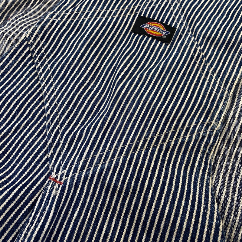 【現状渡し品】【メンズ】 Dickies ディッキーズ HICKORY STRIPE DENIM OVERALLS ヒッコリーストライプ デニム オーバーオール 146-260713-as-17-izu カラー：インディゴ×ホワイト 万代Net店