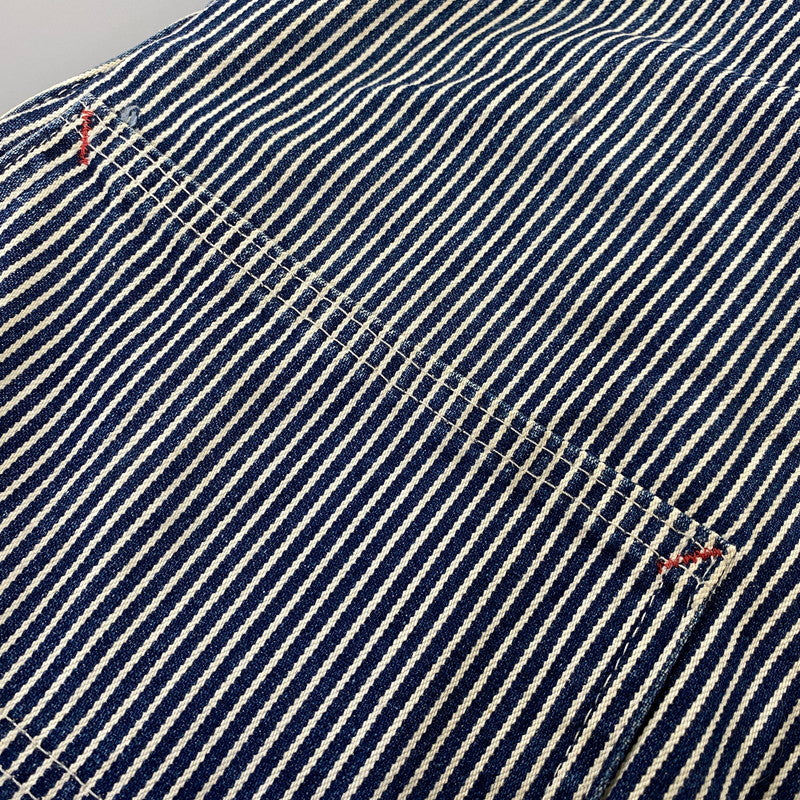 【現状渡し品】【メンズ】 Dickies ディッキーズ HICKORY STRIPE DENIM OVERALLS ヒッコリーストライプ デニム オーバーオール 146-260713-as-17-izu カラー：インディゴ×ホワイト 万代Net店