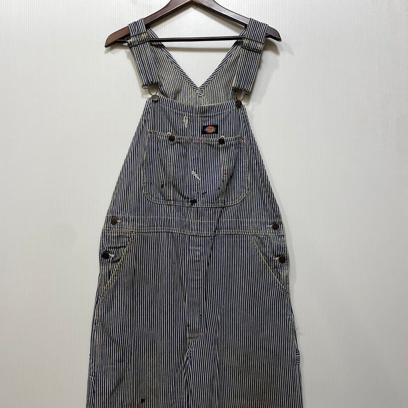 【現状渡し品】【メンズ】 Dickies ディッキーズ HICKORY STRIPE DENIM OVERALLS ヒッコリーストライプ デニム オーバーオール 146-260713-as-17-izu カラー：インディゴ×ホワイト 万代Net店