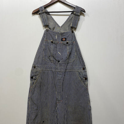 【現状渡し品】【メンズ】 Dickies ディッキーズ HICKORY STRIPE DENIM OVERALLS ヒッコリーストライプ デニム オーバーオール 146-260713-as-17-izu カラー：インディゴ×ホワイト 万代Net店