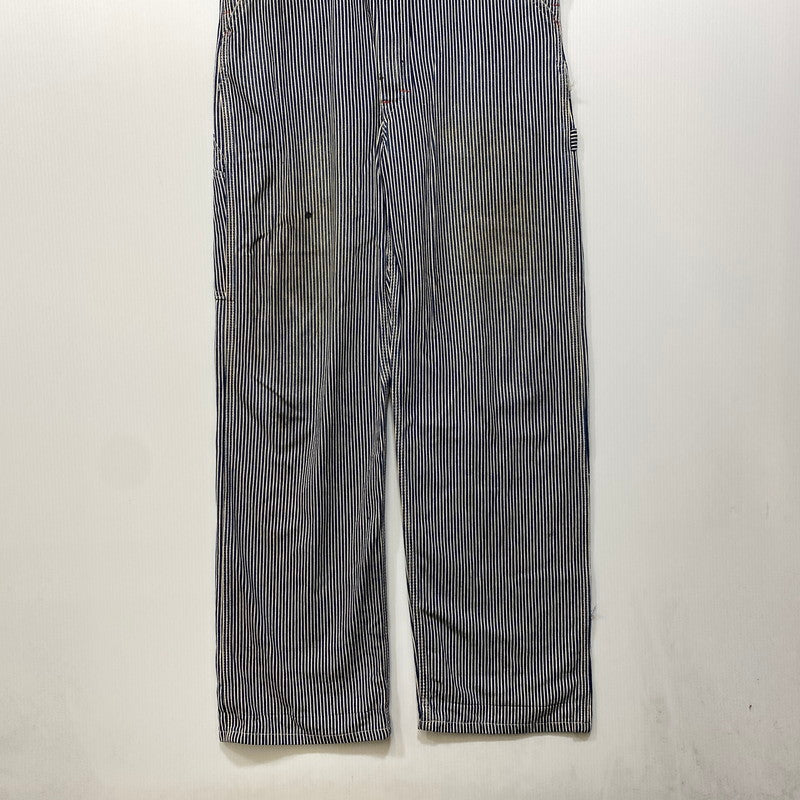 【現状渡し品】【メンズ】 Dickies ディッキーズ HICKORY STRIPE DENIM OVERALLS ヒッコリーストライプ デニム オーバーオール 146-260713-as-17-izu カラー：インディゴ×ホワイト 万代Net店