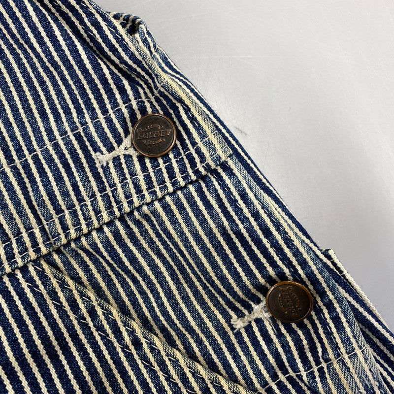 【現状渡し品】【メンズ】 Dickies ディッキーズ HICKORY STRIPE DENIM OVERALLS ヒッコリーストライプ デニム オーバーオール 146-260713-as-17-izu カラー：インディゴ×ホワイト 万代Net店