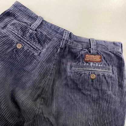 【現状渡し品】【メンズ】 Abercrombie&Fitch アバークロンビーアンドフィッチ RELIABLE OUTDOOR GOODS CORDUROY PANTS コーデュロイパンツ 157-260713-as-15-izu サイズ：30×32 カラー：ネイビー 万代Net店
