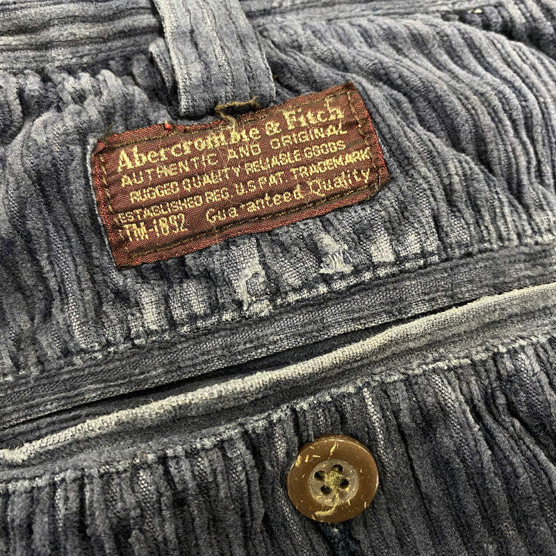 【現状渡し品】【メンズ】 Abercrombie&Fitch アバークロンビーアンドフィッチ RELIABLE OUTDOOR GOODS CORDUROY PANTS コーデュロイパンツ 157-260713-as-15-izu サイズ：30×32 カラー：ネイビー 万代Net店