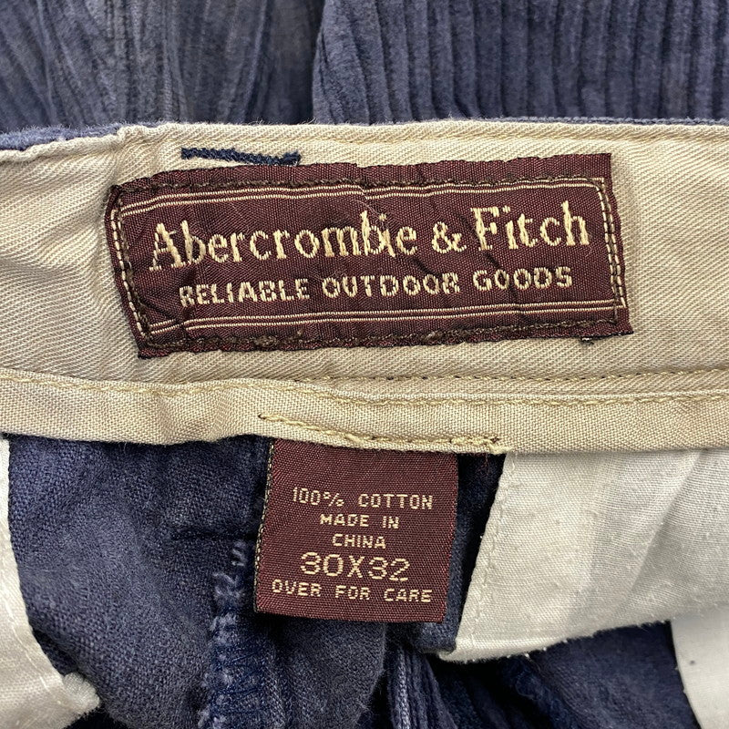 【現状渡し品】【メンズ】 Abercrombie&Fitch アバークロンビーアンドフィッチ RELIABLE OUTDOOR GOODS CORDUROY PANTS コーデュロイパンツ 157-260713-as-15-izu サイズ：30×32 カラー：ネイビー 万代Net店