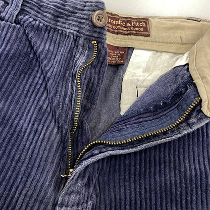 【現状渡し品】【メンズ】 Abercrombie&Fitch アバークロンビーアンドフィッチ RELIABLE OUTDOOR GOODS CORDUROY PANTS コーデュロイパンツ 157-260713-as-15-izu サイズ：30×32 カラー：ネイビー 万代Net店