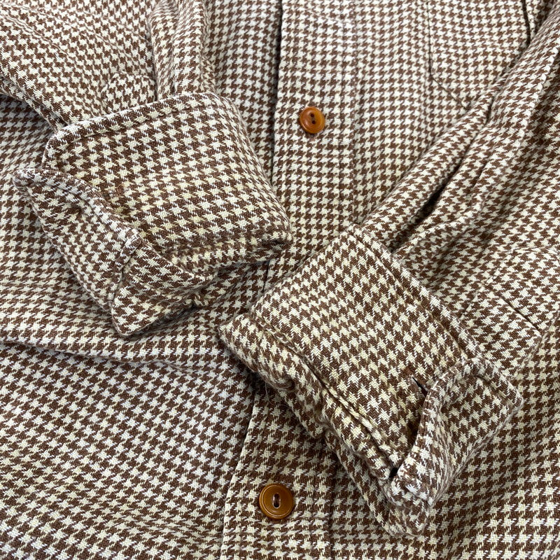 【中古品】【メンズ】 Polo by Ralph Lauren ポロバイラルフローレン L/S SHIRT ロングスリーブ シャツ 長袖 千鳥格子 146-260713-as-20-izu サイズ：M カラー：ベージュ×ブラウン 万代Net店