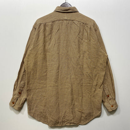 【中古品】【メンズ】 Polo by Ralph Lauren ポロバイラルフローレン L/S SHIRT ロングスリーブ シャツ 長袖 千鳥格子 146-260713-as-20-izu サイズ：M カラー：ベージュ×ブラウン 万代Net店
