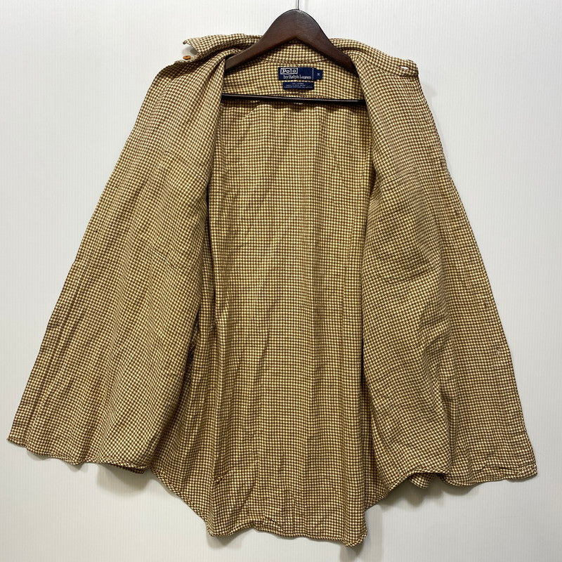 【中古品】【メンズ】 Polo by Ralph Lauren ポロバイラルフローレン L/S SHIRT ロングスリーブ シャツ 長袖 千鳥格子 146-260713-as-20-izu サイズ：M カラー：ベージュ×ブラウン 万代Net店