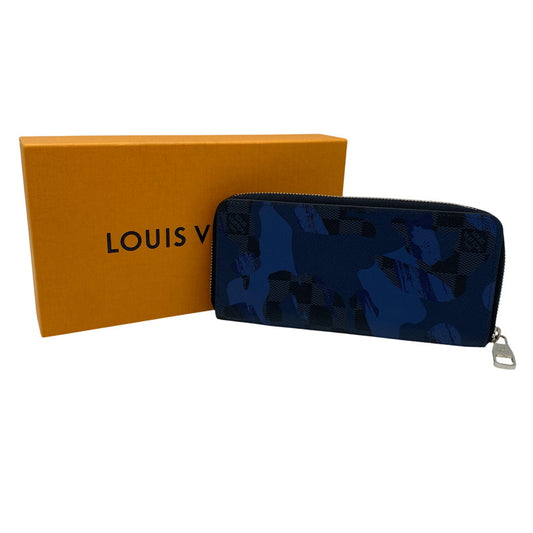 【中古品】【メンズ/レディース】 LOUIS VUITTON ルイ・ヴィトン N63293 CA1176 ダミエ コバルトカモフラージュ ヴェルティカルト ジッピーウォレット 長財布 179-260709-kh-06-izu カラー：ブルー系 万代Net店