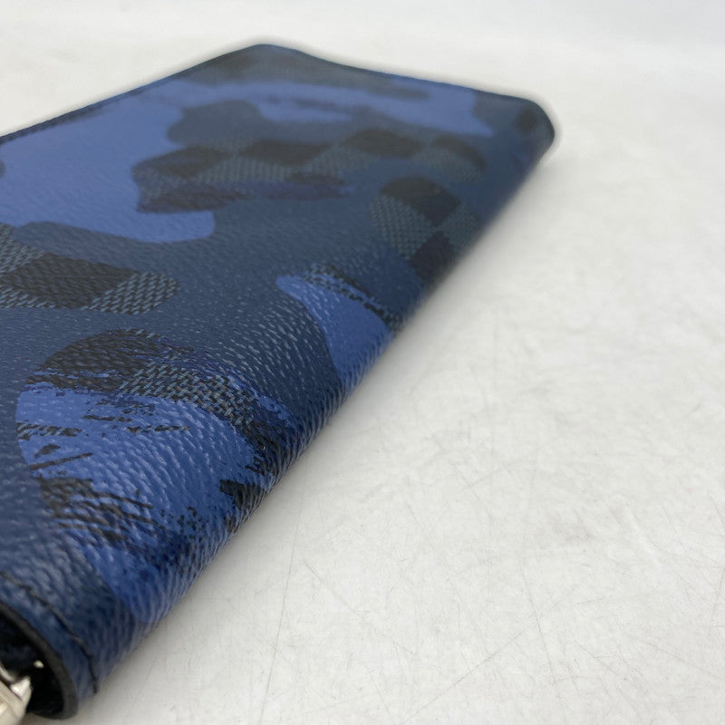 【中古品】【メンズ/レディース】 LOUIS VUITTON ルイ・ヴィトン N63293 CA1176 ダミエ コバルトカモフラージュ ヴェルティカルト ジッピーウォレット 長財布 179-260709-kh-06-izu カラー：ブルー系 万代Net店